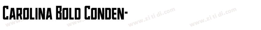 Carolina Bold Conden字体转换